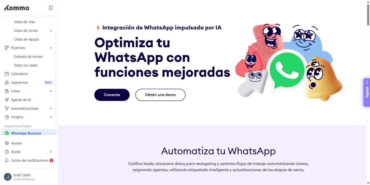 Integración de WhatsApp Business en un CRM